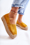 Espadryle Damskie Platforma Żółte Marise