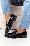Elegant Women's Loafers S.Barski Patent Black