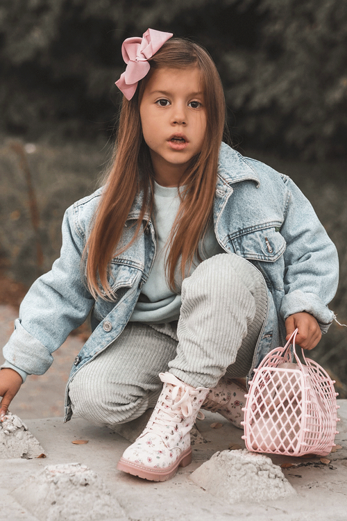 Kids' Insulated Zip-up Boots Pink Dolida