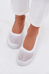 Ladies Mesh Ballet Flats In Sporty Style White Virella