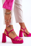 Women's Suede Platform Sandals Fuchsia Verda