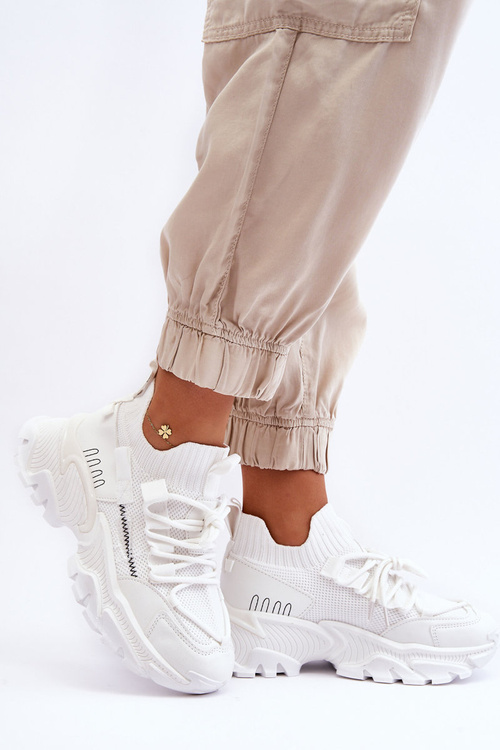 Women's Sock Sneakers White Keaton