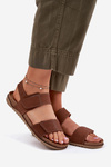 Ladies Leather Sandals Inblu AA0001KU Camel