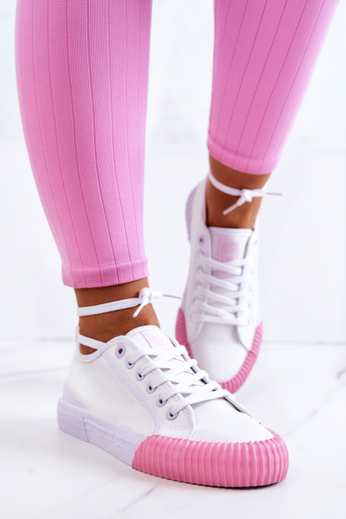 Tenisówki Trampki Damskie Materiałowe BIG STAR Białe JJ274111