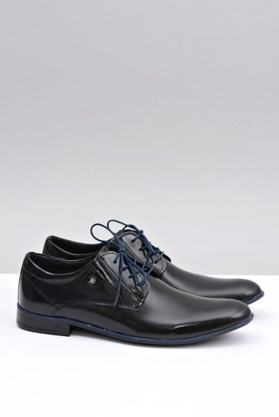 Black Leather Elegant Massimiliano Half Shoes