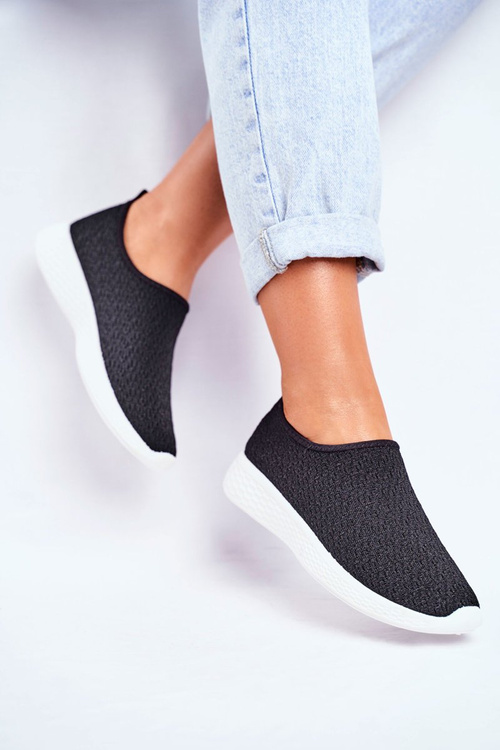 Women's Sport Shoes Slip On Black Hopin