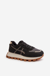 Sneakers Sports Shoes Women's Laced On Platform Black Mialunae