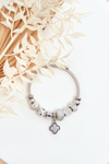 Steel Bracelet With Charms Silver