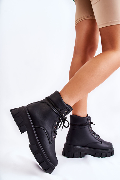 Women's Boots Warm Trappers Black Flavin