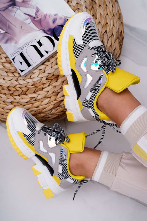Women's Sports Shoes Colored Insert Yellow Colored