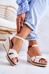 Women's Sandals On Wedge Beige Veenus