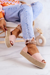 Espadrilles Sandals On The Platform Pink Jeannie