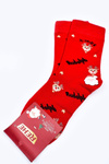 Christmas Cotton Socks RUDOLPH Red