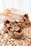 Children's Sport Shoes Sneakers Beige and Brown Nila