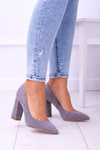 Women's Suede Grey Celine Stiletto pumps