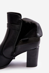 Women's Heeled Boots With Ornament Black Janeya