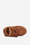 Damskie Sneakersy Ocieplane Futerkiem Camel Cyrissa