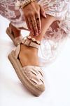 Women's Espadrilles Sandals On The Platform Beige Susane