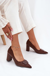 Heels With Decoration Brown Celira