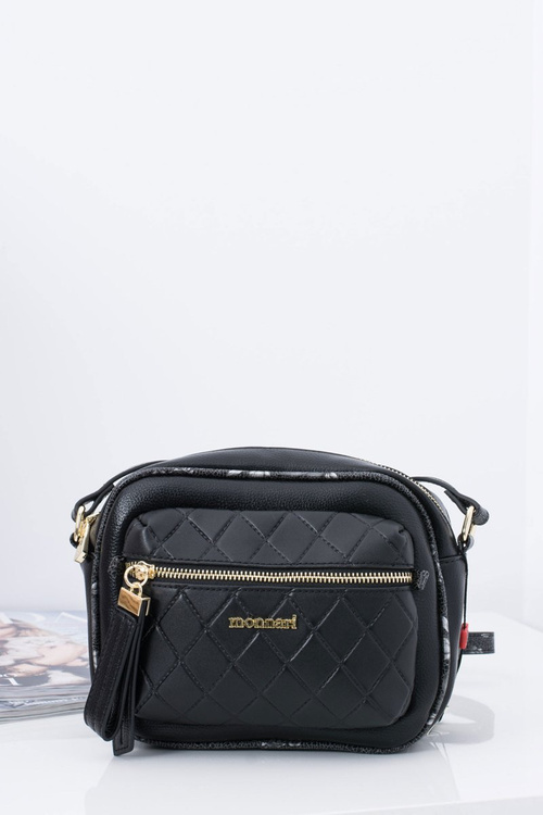 Ladies Quilted Handbag Black Letter Bag