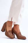 Stylish Heeled Sandals on Stiletto Brown Florence