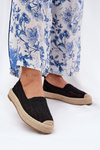 Espadryle Damskie Na Platformie Czarne Vinceza 17392