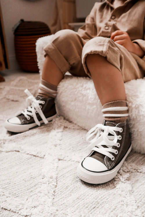 Children's High Sneakers Khaki Filemon