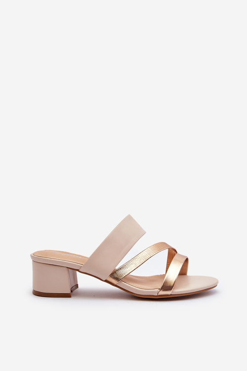 Women's Low Heel Beige Sandals Rosila