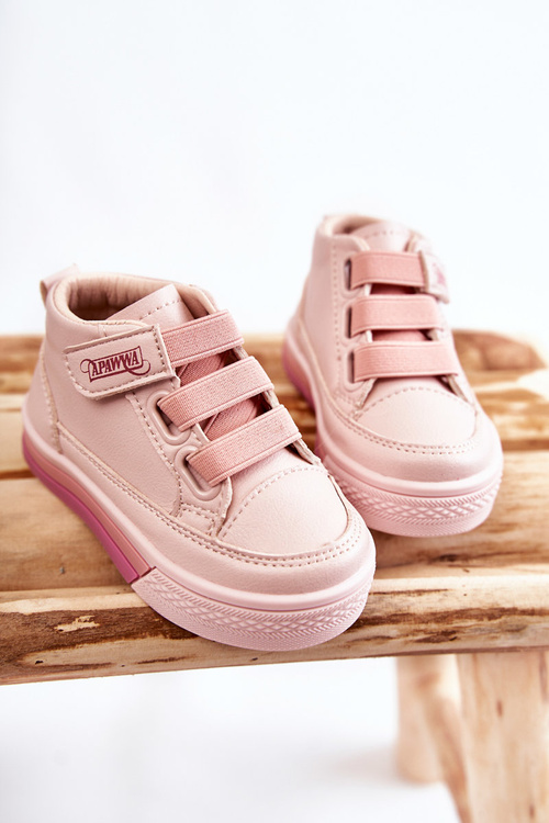 Children's High-top Sneakers With Rib Pink Baxter