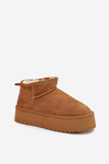 Women's Snow Boots Made of Natural Suede Camel Mairene
