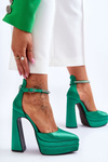 Fashionable Pumps On A Heel Green Santoro