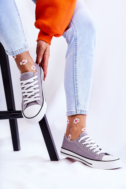 Women's Classic Sneakers Grey Be Mine