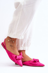 Women's Slip-On Ballerinas With Bow Fuchsia Nadine