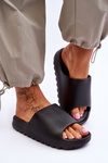 Fashionable Platform Slippers Black Estella