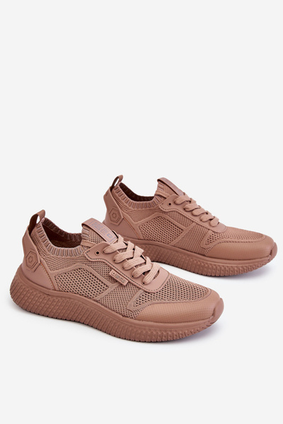 Sneakersy Damskie Wygodne Memory Foam System Jasnobrązowe Big Star LL274416