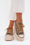 Womens Sneakers On Massive Platform Leopard Marinae