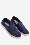 Men's espadrille sneakers made of eco suede navy Lunaria