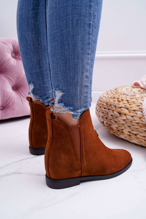 Camel Tema Women's Camel Suede Stiletto Booties