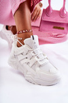Sportowe Buty Sneakersy Damskie Białe Daren
