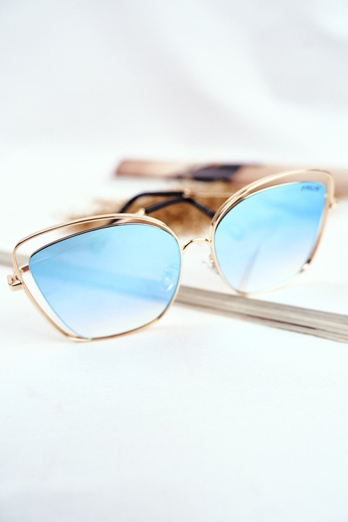 Women's Sunglasses Prius PRE-31 Gold Blue Mirror