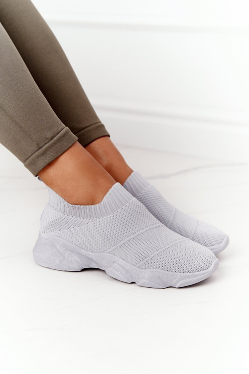 Damskie Sportowe Buty Slip-on Szare Yoga Class