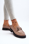 Women's Beige Faux Leather Moccasins Ledda