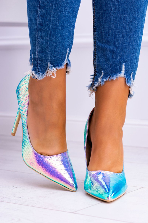 Lu Boo Pink Iridescent Mylenn Stilettos