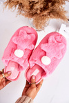 Women's Home Slippers With Fur And Star Pink Night-Night