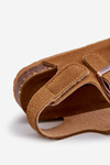Children's Sandals on Cork Platform with Velcro Closure Camel Rorria