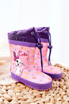 Children's Rubber Galoshes boots Pink Rabbit Hekamna