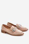 Elegant Suede Loafers Dark Beige Aliya