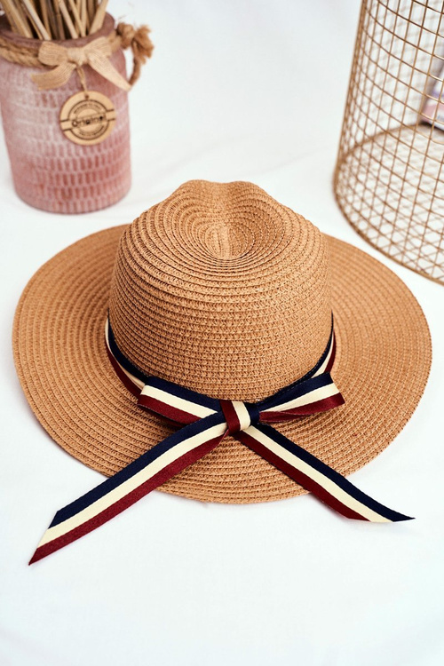 Women's Hat Panama 100% Paper Camel Gold fly