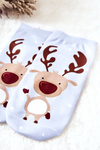 Feet Socks Reindeer Blue