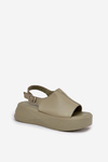 Leather Women's Platform Sandals D&A SJ2301-2 Green